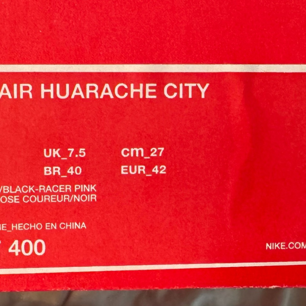 Nike Air Huarache City Black and Pink Sneakers - Picture 4 of 4